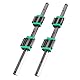 CNCYEAH 2 Stück Linearschiene Linearführung HGR20-400mm Führungsschiene + 4 Stück HGW20CC Gleitblock Hochpräzise CNC-Teile für CNC-Fräser Drehmaschinen 3D-Drucker lineare Führungsschiene