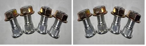 Image of Wheel Hub Brake Drum Studs # 92150-1366 & Lug Nuts Replacement for 1990-2024 Kawasaki Mule 2010 2020 2030 2500 2510 2520 3000 3010 3020 4000 4010 UTV Front Rear (Pack of 2)