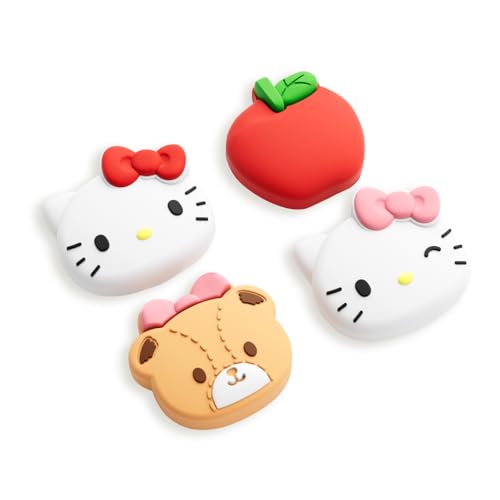 Kuitmor Switch2 スティックカバー Switch2 proスティクカバー 有機EL対応 Joy con対応 4枚入れ コントロール キャップ ジョイコンスティックカバー 取り付け簡単 滑り止め 親指グリップキャップ 可愛い 女 男の子 贈り物 プレゼント4PCS (NS2－ホワイト)の商品画像（Amazon）