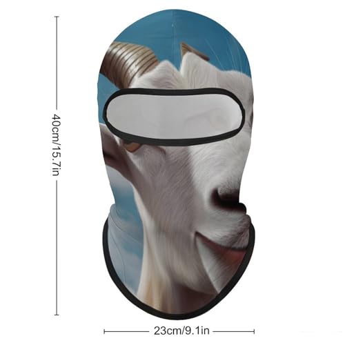 Máscara facial para cabeza completa de cabra para hombres y mujeres, protección solar transpirable, ideal para senderismo, ciclismo, correr y conducir miniatura 2