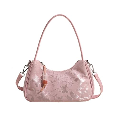 Sac croissant chinois satin perlé femmes sac à cheval épaule mode