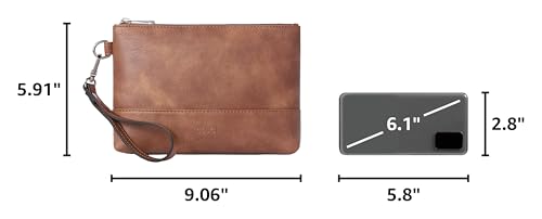 Image of CLUCI Wristlet Wallet for Women Large Capacity Leather Clutch Purse Slim Ladies Travel Credit Card Holder Phone Organizer