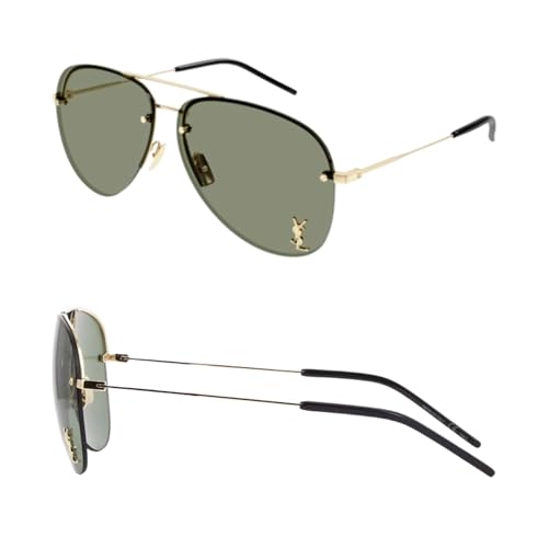 SAINT LAURENT SL CLASSIC 11 M Pilot Shape Sunglasses With Eyewear Kit Bundle - Adjustable Nose Pads - Women's Designer Sunglasses