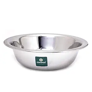 coconut Stainless Steel Basin 22Guage /Multipurpose Bowl -1 Unit - Diameter - 26 Cm
