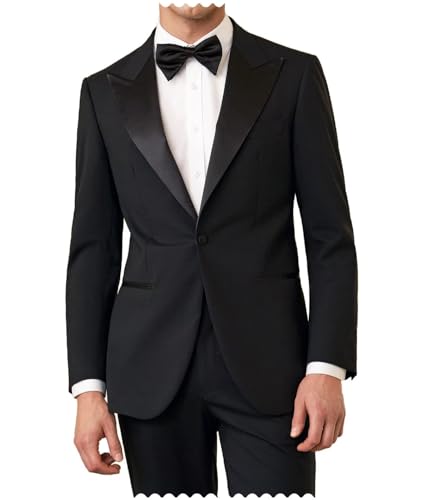 Men's Suit Set Classic Slim Fit Two Piece Wedding Groom Tuxedo Suit