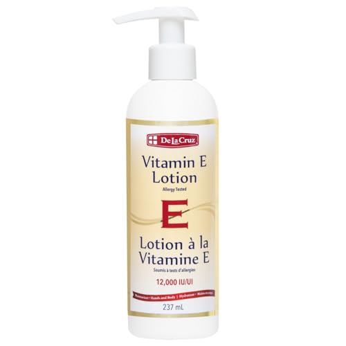 De La Cruz Vitamin E Hand and Body Lotion, 8 Ounce