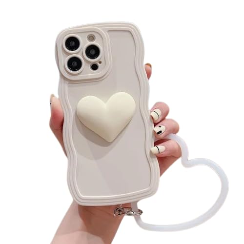 PEEPERLY Back Cover Case for iPhone 14 Pro Soft TPU, Shockproof Protective 3D Heart Wrist Bracelet Case(White) (B0CVXMHL85) Amazon Price History, Amazon Price Tracker