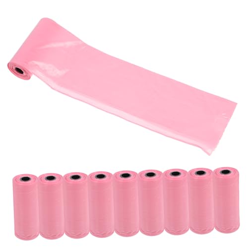 Gogogmee 10 Rolls Trash Bag Garbage Rubbish Bag Disposal Black Bin Bags Black Garbage Bags Poop Bags Garbage Bags for Kitchen Stuff Blw Supplies for Drawstring Waste Bag Pe