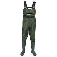 Night Cat Wathose Herren Damen Frauen Wathose mit Stiefeln wasserdichte Atmungsaktive Crosswater Waders Grün 43