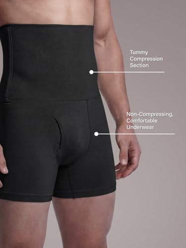 Image of DAMENSCH Men's Compression Shapewear Trunk, Comfortable Stretchy Body Shaper, Posture Correcting Tummy Tucker, Breathable Support Underwear