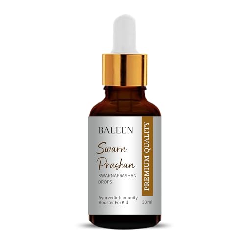 BALEEN Swarnaprashan Drops for Kids 30 Ml | Ayurvedic Suvarnaprashan Kid Drops, Brain Booster, Multivitamin and Improves Strength For Kid | Healthy Growth | Immunity Booster For Kids (0-16 Years)