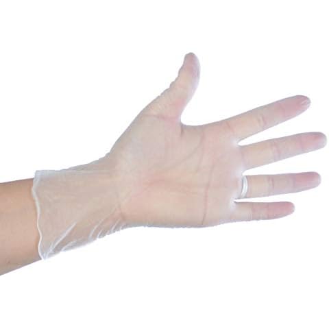 VINYL GLOVES - POWDER FREE, NON LATEX AND CLEAR, 100 GLOVES IN BOX, SIZE MEDIUM - NEW Cover