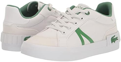 Lacoste L004 Sneaker, White/Green, 1 US Unisex Little Kid | Image 6