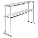GRIDMANN NSF Stainless Steel Commercial Kitchen Prep & Work Table Plus A 2 Tier Shelf - 48 in. x 12 in.