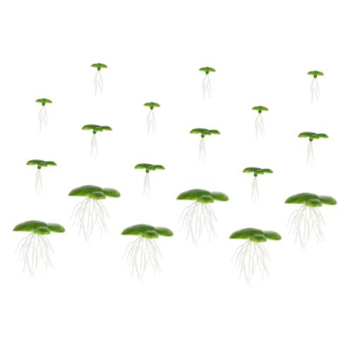 BESTonZON Paquete De 6 Lenteja De Agua Artificial Planta De Pato Lenteja De Agua para Acuarios Acuario Plantas Flotantes Lenteja De Agua Flotante Falsa Plantas Artificiales Green El Plastico