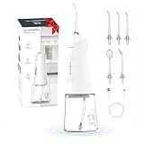 SCHNEIDER Acqua Dental Flosser Denti Pick C20: ADA Accettato, Irrigatore Orale Portatile Cordless 300ML Ricaricabile Viaggio Irrigazione Cleaner IPX7 Impermeabile Elettrico Flossing Macchina per Denti
