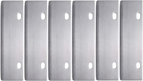 BOLEXINO Grill Scrapers Blade Replacement, Edge Sharper Blades, Stainless Steel Heavy Duty Rust Grill Blades Outdoor BBQ Tools & Accessories Blades (6 Pack)