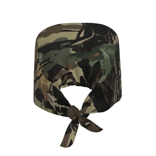 Image of Adjustable Working Cap Breathable Unisex Women Men Elastic Bandage Tie Back Hats Scrub Nursing Doctor Surgeon Cap