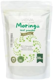Kovafood Moringa Leaf Powder Non GMO, Organic, 100% Raw, Pure & Natural Leaves only. No Stems – 1lb