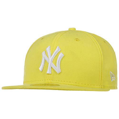 New Era MLB Basic NY 59Fifty Cap Damen/Herren - Caps Yankees Hinten geschlossen, mit Schirm Frühling-Sommer Herbst-Winter Frühjahr Sommer Herbst Winter - 7 1/4 (57,7 cm) Neongelb