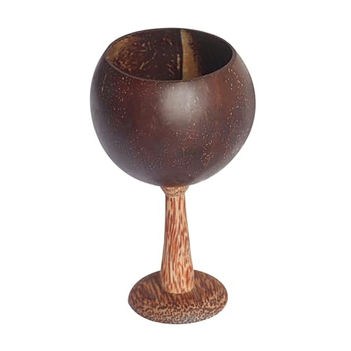 Tazas tropicales para fiestas, vasos de fiesta tropicales, copas de vino hawaiano con cáscara de coco, vasos de jugo de bebidas retro, copas de vino, copas de cóctel para vacaciones en la playa,