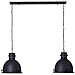 Produktbild Brilliant Lampe, Kiki Pendelleuchte 2flg schwarz korund, Metall, 2x A60, E27, 52W,Normallampen (nicht enthalten)