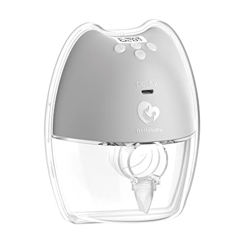 Wearable Breast Pump, Bellababy Portable Wireless Wearable Breast Pump with Touchscreen LCD Display, Rechargeable Hands Free Breast Pump Electric with 4 Modes & 9 Levels Cover