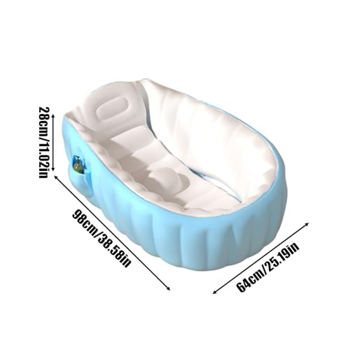 Baignoire gonflable bébé pliable et compacte avec pompe à pied intégrée