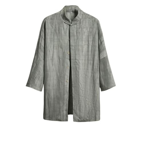 Chemise en lin homme style chinois pour un look de vacances décontracté