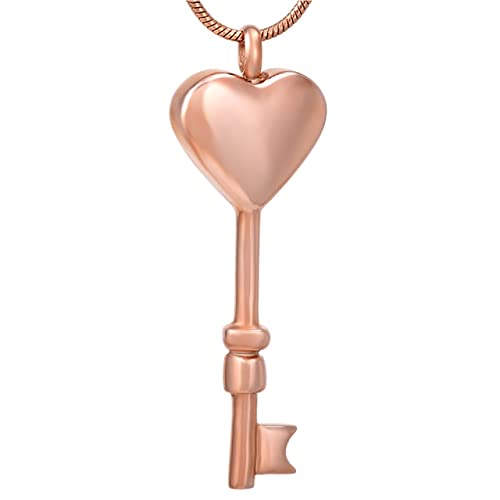 Collier urne de crémation en acier inoxydable rose pour cendres