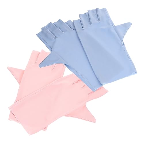 HAKIDZEL 2 Pares De Guantes UV Para Uñas, Guantes De Protección UV Para Salón De Uñas, Guantes Protectores Para La Piel De Las Manos