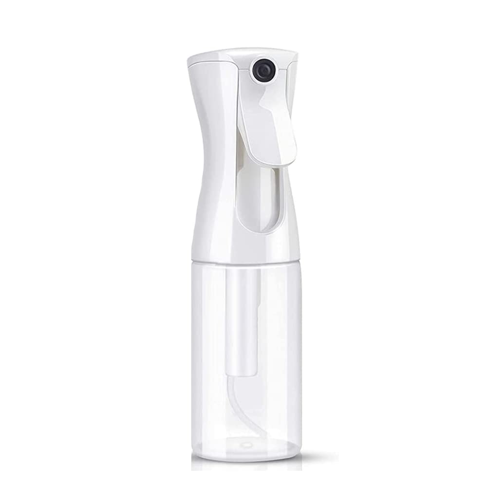 Swift Direct Premium Mist Spray Bottle - 10oz/300ml, Continuous Mister water Spray Bottle for Long Straight & Curly Hair Styling, Plants, Ironing, Cleaning, Salon & Skin Care… (Transparent) - 300 ml - Transparent