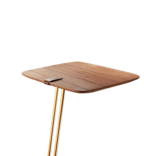 Mesa de Apoio Lateral Soft para Sofá - Base Dourada (Cinamomo)