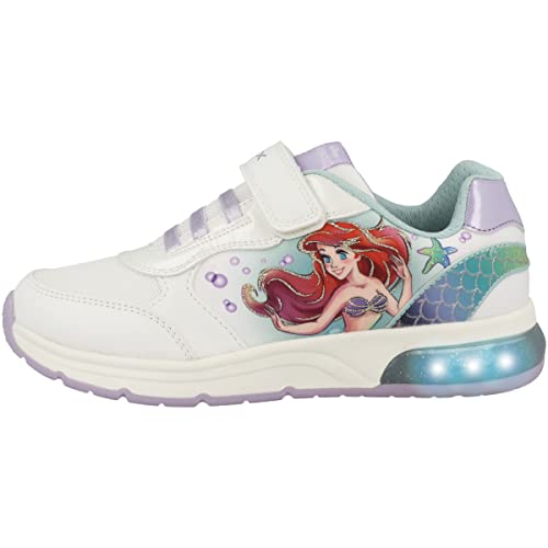 Geox J Spaceclub Girl, Zapatillas, para Niñas, Multicolor (White Watersea), 31 EU
