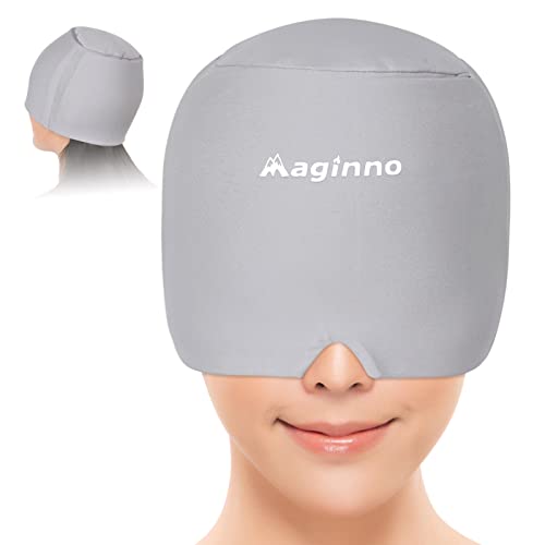 Image of Migraine Ice Head Wrap, Migraine Relief Headache Hat,Cold & Hot Therapy Ice Hats for Migraines.360 Degree No-Slip Reusable Flexible Cold Compress Cap for Tension, Sinus,Stress Relief.Grey