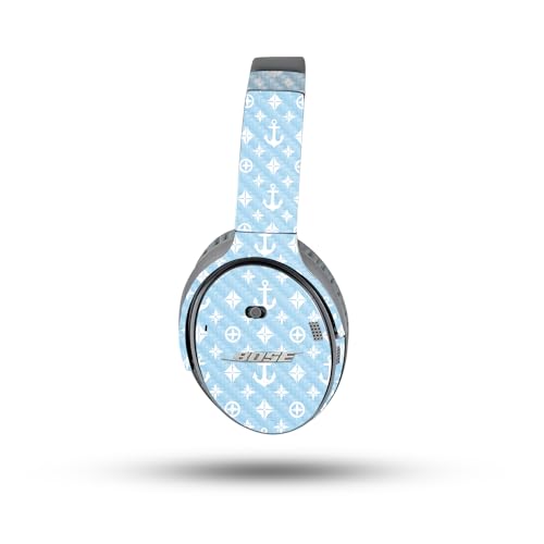 Image of MightySkins Carbon Fiber Skin Compatible with Bose QuietComfort 35 II Headphones - Baby Blue Designer | Protective, Durable Textured Carbon Fiber Finish | Easy to Apply