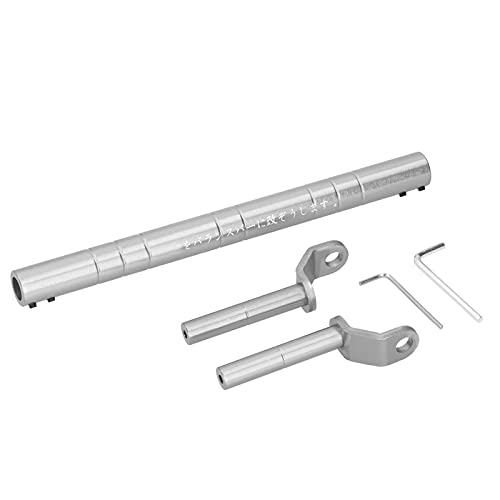 DANAIXZ Lenker aus Aluminiumlegierung, Balance-Stange, Motorrad-Stabilisator, hochfester Vibrationsdämpfer, Lenksteuerung für Sportfahrräder, Cruiser, universelle Passform (Silber)
