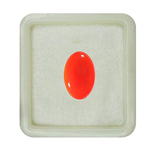 Image of Real Certified Carnelian Gemstone 2.25 Ratti 10.25 Ratti Raat-Ratua Upratna Meash Rashi Ratan Oval, Pear, Rectangle, Round Shape Chakra Healing Mangal (Mars) Stone Art and Craft Supplies