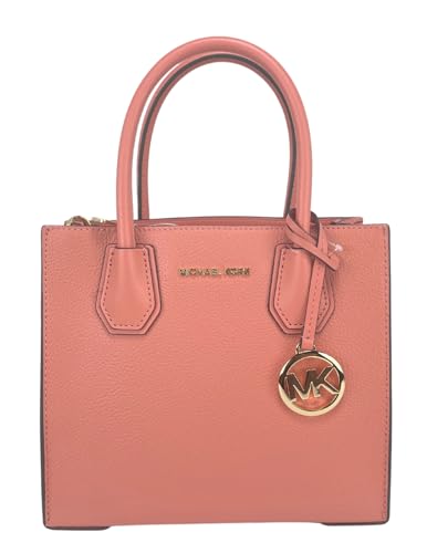 Sac à bandoulière Michael Kors Mercer en cuir pour femme, sac à main moyen orange Sherbert