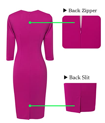 Image of VFSHOW Womens Vintage Square Neck Work Office Business Dress Elegant Casual Cocktail Party Church Bodycon Pencil Sheath Dress