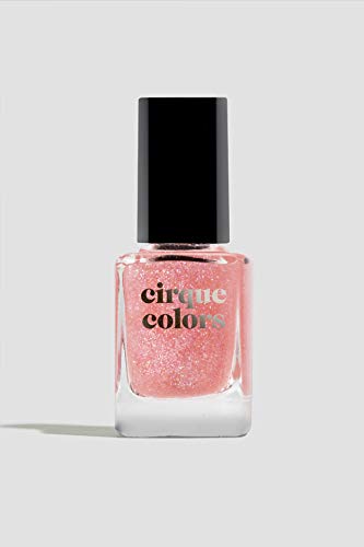 Cirque Colors Rosé All Day - Clear Pink Holographic Glitter Nail Polish Topper - 0.37 Fl Oz (11 mL) - Vegan & Cruelty-Free