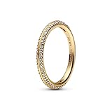 Pandora Damen-Ring Goldfarben Pavé 169679C01-50 Ringgröße 50/15,9
