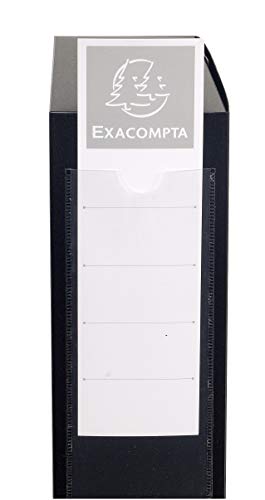 Exacompta - Ref. 59931E - 10 snap-on filing boxes 100mm back opaque 7/10th polypropylene - black, Pack of 10 - Image 2