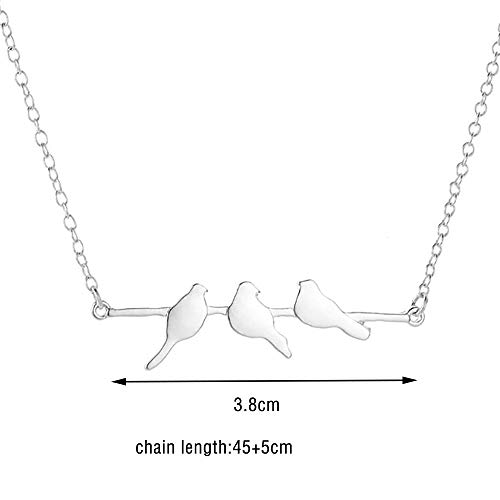 AKTAP Little Birds on a Branch Necklace - Love Bird Jewelry 6