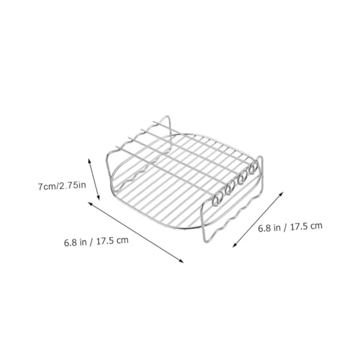 Friteuse à air support à brochettes acier inoxydable cuisson saine maison 2pcs