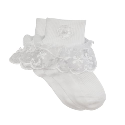 Wrapables Lil Miss Daisy Double Layer Lace Ruffle Socks, Set of 23