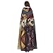 HTTUP French Fashion Model Ferrets Print 190cm Hooded Carnival Cape Cosplay Cloak For Adults Costume Outdoor Weddings Party