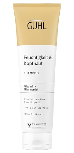 Guhl Feuchtigkeit & Kopfhaut Shampoo - Inhalt: 150 ml - Mit Glycerin & Niacinamid - Sanft zur Kopfhaut - Ohne Silikone