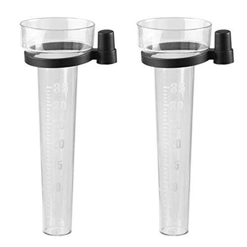 Happyyami 2pièces Pluviomètre Plastique Transparent Lot de Tasses à Mesurer pour Jardin Et Extérieur Outil De Collecte De Pluie pour Agriculture Et Recherche Climatique