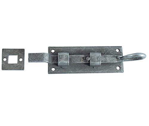 5" Inch - 125mm Hand Forged Pewter Necked Door Bolt